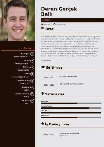 İç Mimar Cv Örnekleri cv indir